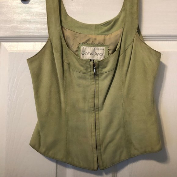 Garbis Devar Tops - Garbis Devar Vintage Suede Top, Size 2-4 / Small